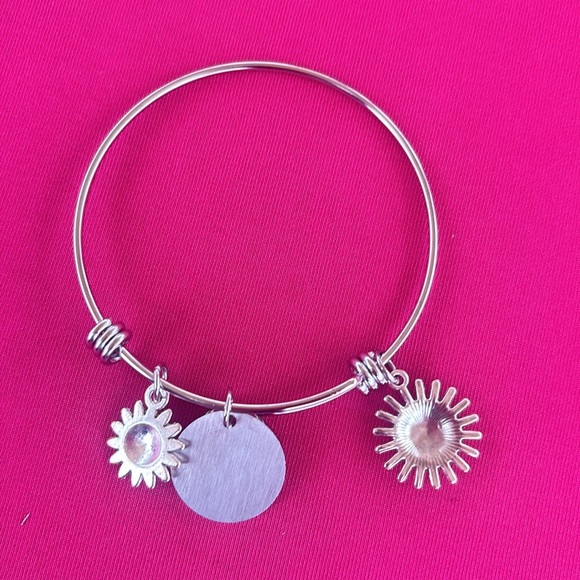 You are my sunshine stainless steel bracelet with charms - Picture 4 of 4